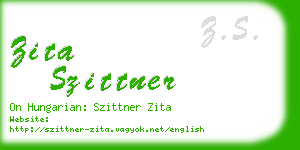 zita szittner business card